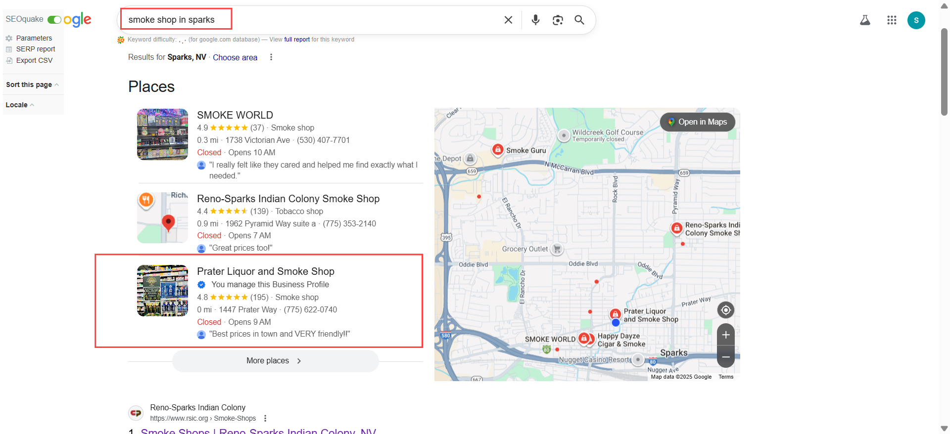 Prater Liquor & Smoke Shop GMB Optimization