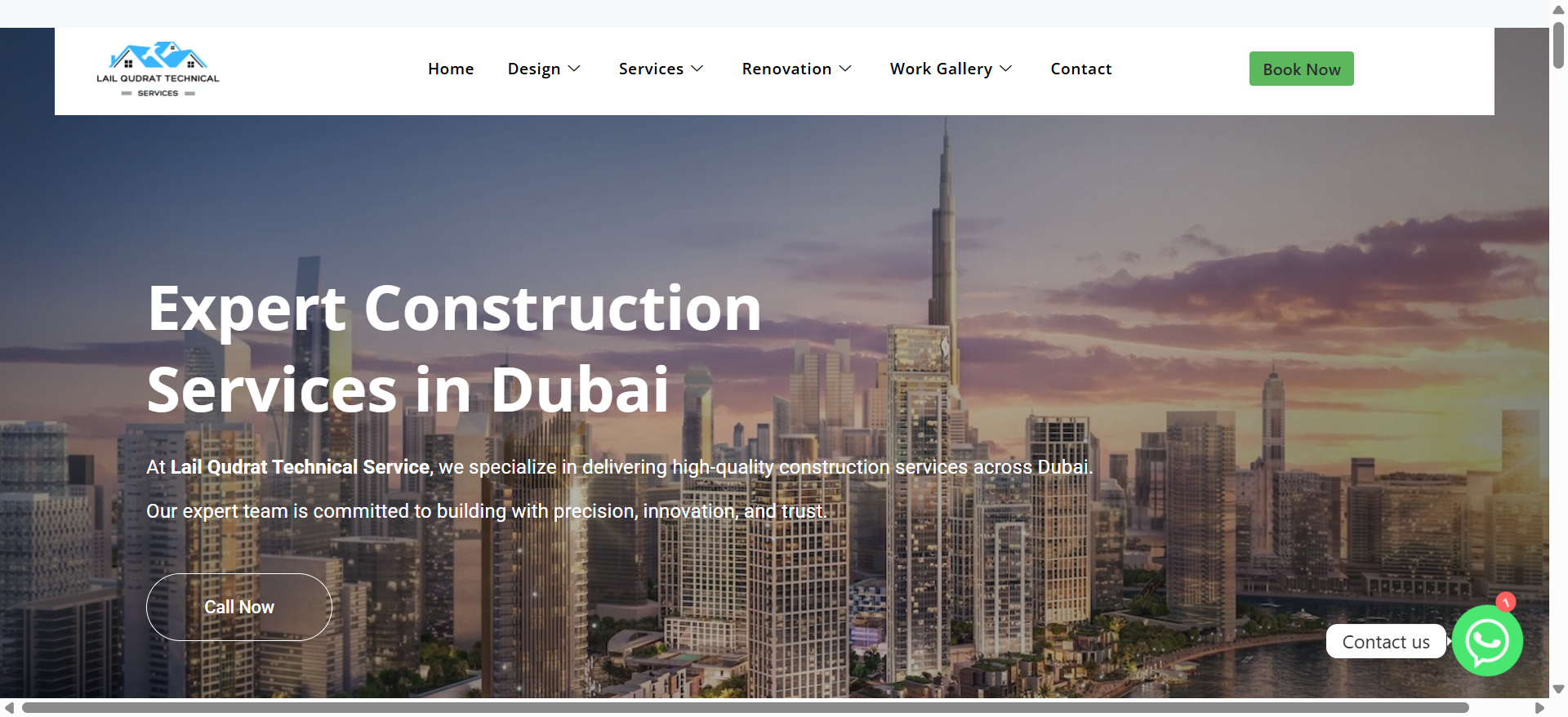 Website Design for Lail Qudrat Technical Services (Dubai, UAE)