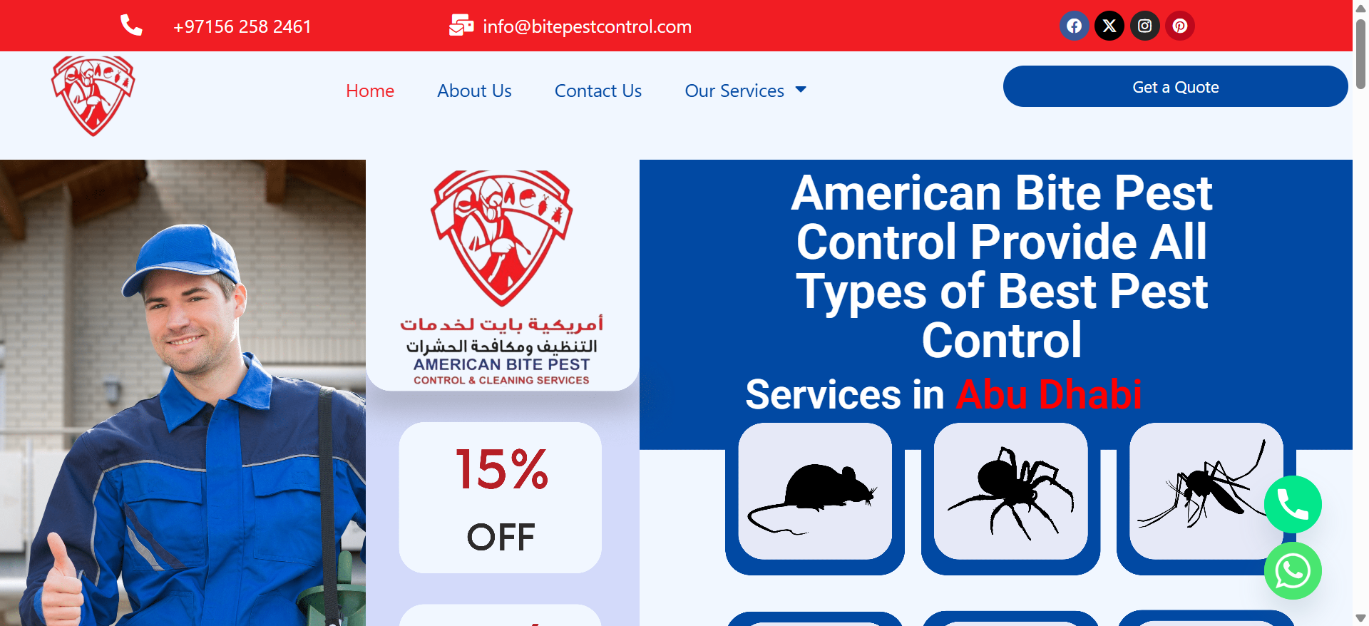 Website Development – American Bite Pest Control